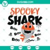 Spooky Shark SVG with funny Halloween design, perfect for Halloween crafts and projects.