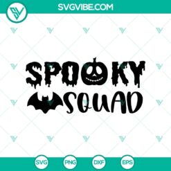 Spooky Squad Halloween SVG featuring a group of pumpkins. Ideal for festive themed craft projects.