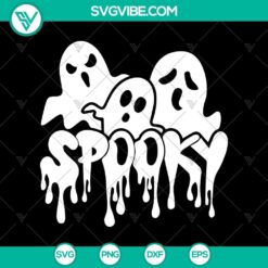 Ghost themed SVG design for Halloween decorations featuring a spooky and scary design.