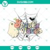 Spooky Vibes SVG with ghost and Happy Halloween elements for crafting projects.
