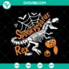 Spookysaurus Rex Halloween SVG with scary design for Oct 31 festivities.