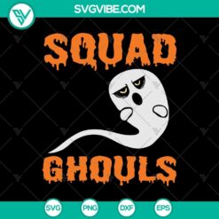 Squad Ghouls and Boo Boo Halloween themed SVG design for crafting and printing.
