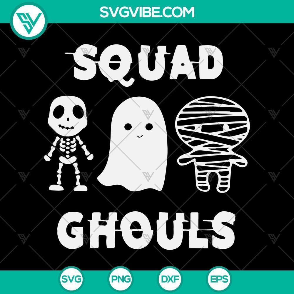 Halloween SVG, Halloween Scary SVG, Halloween SVG, Horror SVG, Squad Ghouls SVG Squad Ghouls SVG with Horror Halloween Scary theme for spooky designs.