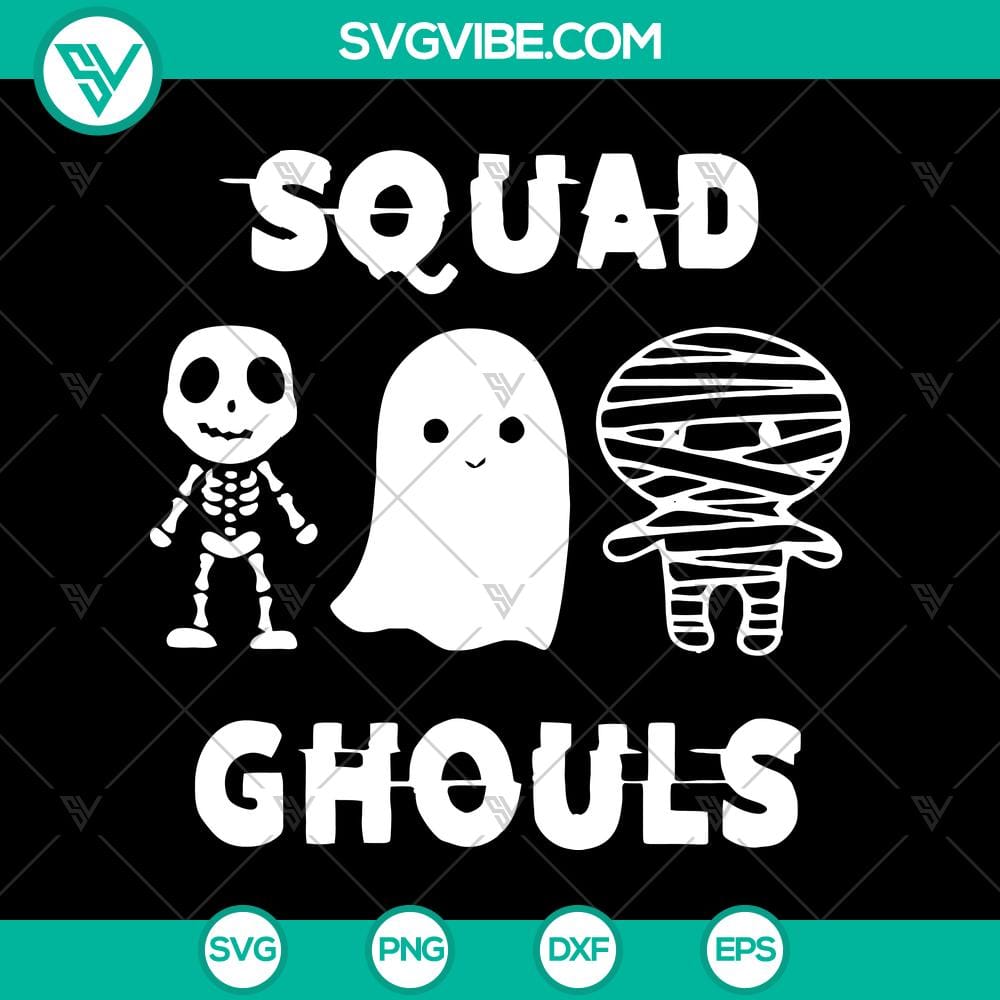 squad-ghouls-svg-skeleton-ghost-mummie-svg-halloween-svg.jpg Squad Ghouls Skeleton Ghost Mummie Halloween SVG designs.
