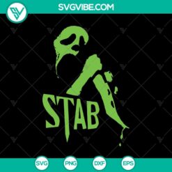 Stab Ghost and Stab Scream Ghost Halloween SVG design for digital projects.
