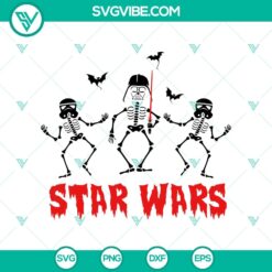 Star Wars Halloween SVG featuring Darth Vader Skeleton design, Funny Halloween theme, perfect for crafting projects.