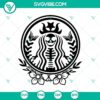 Starbucks Halloween SVG with horror theme, perfect for Halloween decorations and crafts.