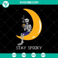 Stay spooky Halloween SVG design with scary elements for October 31 celebration.