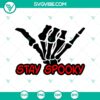 Spooky skeleton hand Halloween SVG design for crafts and decorations.