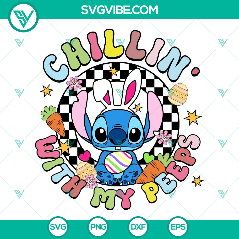 Stitch Chillin With My Peeps SVG | Easter Stitch Cut Files Stitch Chillin With My Peeps SVG | Easter Stitch Cut Files