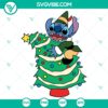 Stitch Christmas Tree, Disney Santa Claus SVG design, ideal for festive holiday projects.