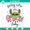 Stitch Feeling Extra Grinchy Today SVG DXF EPS PNG Files - Festive holiday design featuring Stitch in a Grinch-inspired theme. Ideal for Christmas crafting projects.