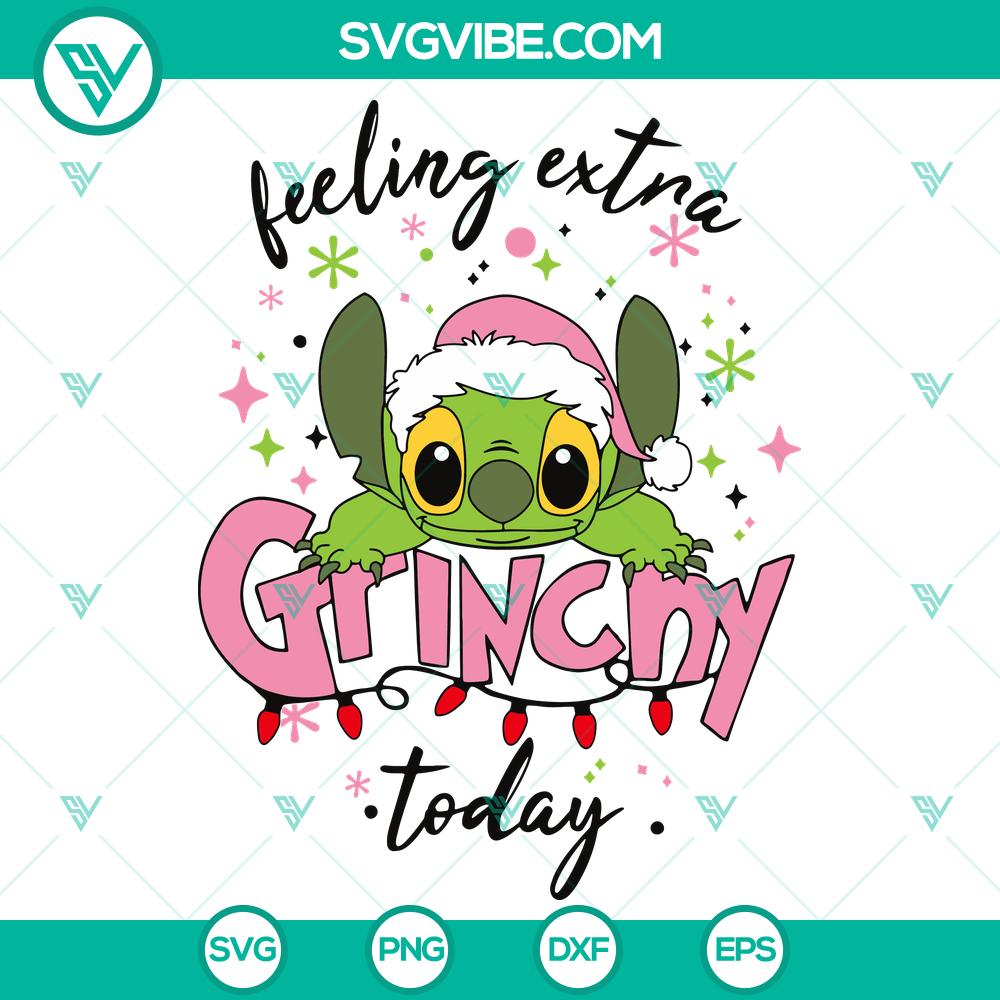 Stitch Feeling Extra Grinchy Today SVG DXF EPS PNG Files Stitch Feeling Extra Grinchy Today SVG DXF EPS PNG Files - Festive holiday design featuring Stitch in a Grinch-inspired theme. Ideal for Christmas crafting projects.