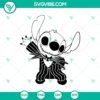 Jack Skellington horror SVG design for Halloween, featuring a spooky and scary Stitch twist. Perfect for crafts and decor.