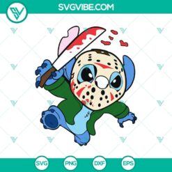 Creepy Jason Voorhees horror SVG for Halloween, featuring a stitched design, perfect for spooky DIY projects.