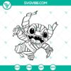 Stitch mummy and Halloween themed SVG featuring a spooky and fun design for crafts and digital projects.