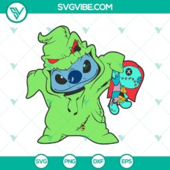 Stitch Oogie Boogie and Sally Halloween Horror SVG design with intricate details for crafting projects.