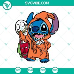 Stitch Oogie Boogie SVG design, a funny Halloween graphic inspired by Nightmare Before Christmas featuring Stitch character.