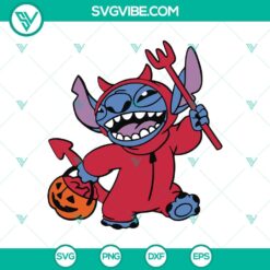 Stitch Satan Halloween SVG with scary, horror design perfect for Halloween decorations.