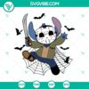 Stitch x Jason Voorhees Halloween SVG with horror-themed elements for digital crafting projects.