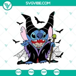 Stitch x Maleficent SVG, Stitch Halloween SVG, Disney Stitch SVG