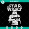 Stormtrooper mummies SVG for Star Wars Halloween featuring funny Halloween design. Ideal for festive crafts and decorations.