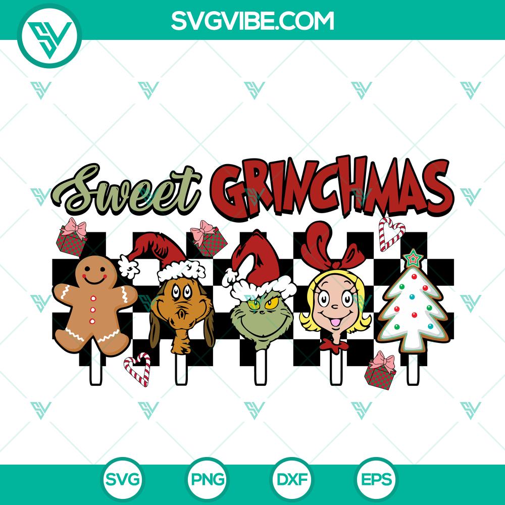 sweet-grinchmas-svg-dxf-eps-png-files.jpg Grinchmas SVG, DXF, EPS, PNG files for festive designs, perfect for Christmas crafting projects.
