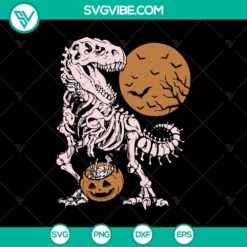T Rex Halloween SVG, Halloween Dinosaur SVG, Scary SVG