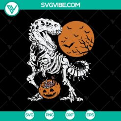 Spooky T Rex Halloween SVG design for horror-themed projects.