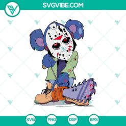 Teddy Bear x Jason Voorhees Halloween Horror SVG design for download.