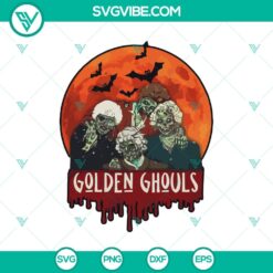 The Golden Ghouls SVG design, inspired by The Golden Girls, with a spooky twist for Halloween. Perfect for scary Halloween crafts.