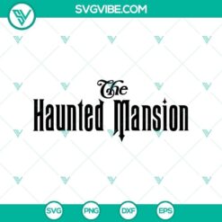 Haunted Mansion Halloween SVG with Boo and Witch design for spooky crafts and decorations.