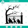 Hitchhiking Ghosts SVG with Haunted Mansion theme for Halloween décor, spooky design.