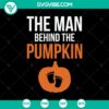 Spooky Halloween SVG design featuring a man behind a pumpkin, perfect for October 31st.