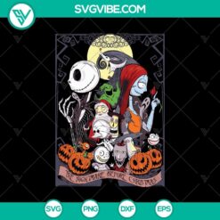 Jack Skellington and other Nightmare Before Christmas characters SVG, perfect for Halloween movie fans.