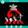 Nightmare Before Christmas Jack and Brothers SVG walking on road, perfect for crafts and Halloween themed projects.