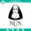 The Nun SVG featuring Valak from Scary Movie, perfect for Halloween horror-themed craft projects.