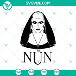 The Nun SVG featuring Valak from Scary Movie, perfect for Halloween horror-themed craft projects.