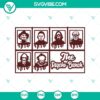 Horror characters SVG featuring The Psycho Bunch from a horror movie, perfect for Halloween crafts and projects.