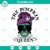 Spooky Halloween SVG with Pumpkin Queen and Skull motifs, ideal for crafts.