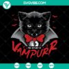Halloween-themed SVG featuring Vampurr and scary cat, perfect for digital crafting projects.