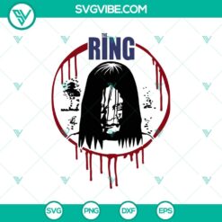 Halloween-themed SVG featuring spooky elements like a ghost and a ring, perfect for eerie digital designs.