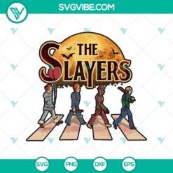 The Slayers Walking SVG featuring Horror Characters for Halloween, spooky horror-themed digital design.