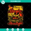 Halloween quote SVG with glowing pumpkins by moonlight, perfect for spooky night crafts.