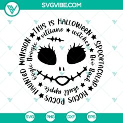 Halloween-themed SVG featuring spooky faces, perfect for crafting.