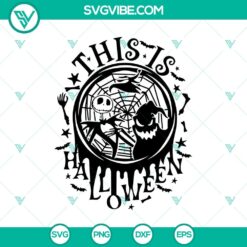 Jack Skellington and Oogie Boogie from The Nightmare Before Christmas SVG design perfect for Halloween crafts.