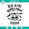 Scary mom costume SVG for Halloween with horror elements, perfect for clothing or decor projects.