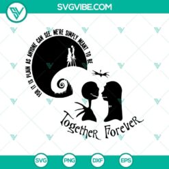 Spooky Halloween-themed "Together Forever Nightmare" SVG featuring scary design elements. Great for Halloween crafting projects.