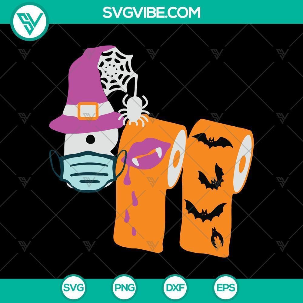 Halloween SVG, Halloween SVG, Horror SVG, Toilet Paper Boo SVG Toilet Paper Boo SVG featuring Halloween and Horror elements. Perfect graphic for spooky-themed crafts.