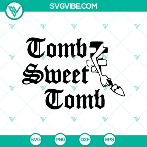 Spooky Tomb Smeet Tomb, Haunted Mansion, Halloween SVG design for crafts and decor.